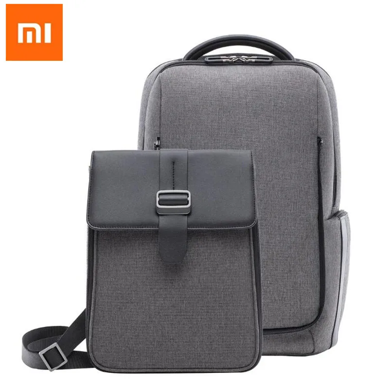Xiaomi модный походный водонепроницаемый рюкзак, съемная передняя сумка, большая вместительность, мужские рюкзаки, рюкзак для путешествий, сумка для ноутбука, Мужская H17