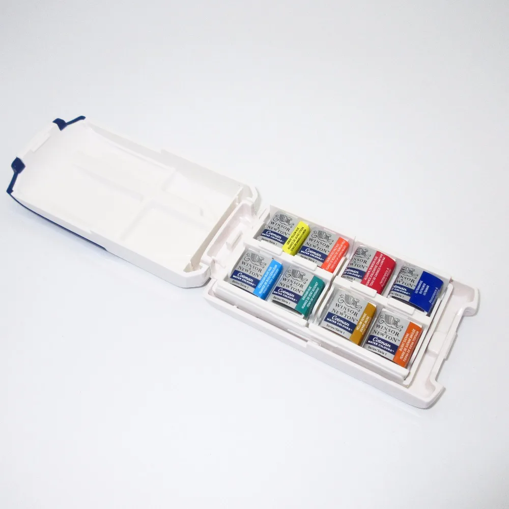 Winsor& Newton Cotman акварельные краски Mini Plus 8 полукрасок