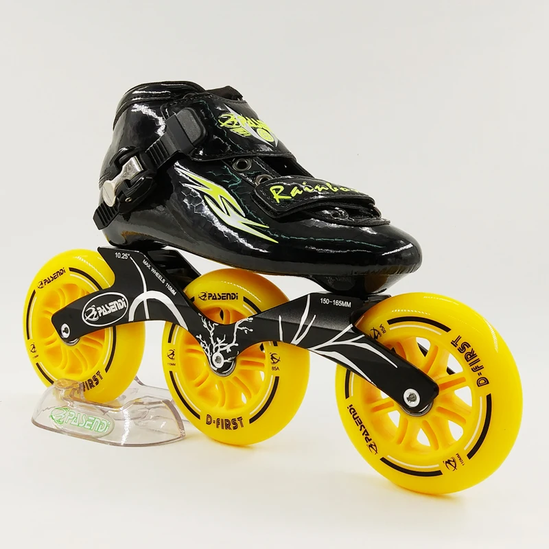 Kids Skates Shoes pasendi Speed 3 Rodas Wheels Roller Skate 3x110 Professional racing Inline Skating Patines Women Men | Спорт и