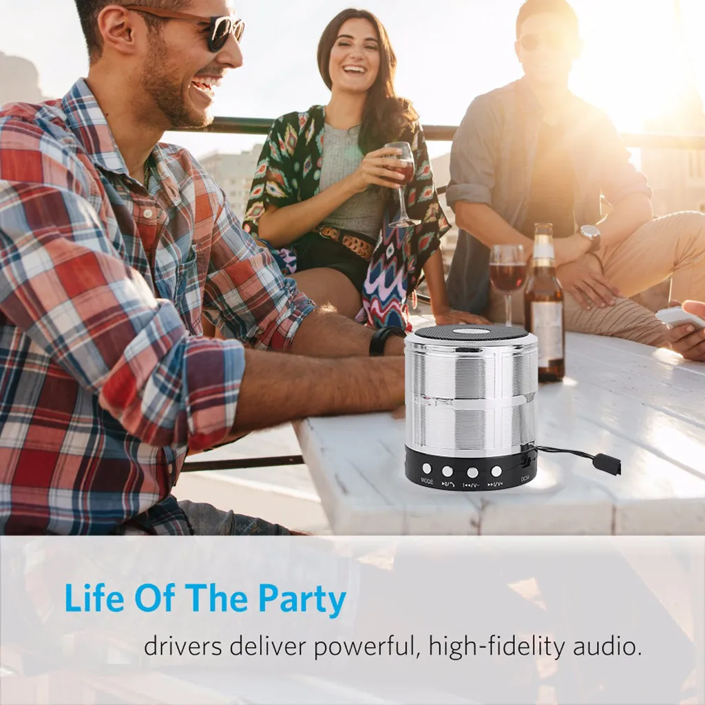 Beautyss HIFI Портативная Беспроводная Bluetooth стереоколонка TF сабвуфер колонки с ручным