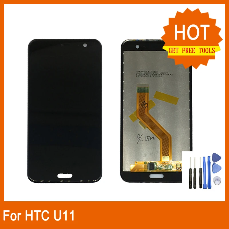 Протестировано для htc U11 htc U-3w U-1w U-3u ЖК-дисплей Экран с сенсорным экраном дигитайзер Дисплей Замена+ Бесплатные инструменты