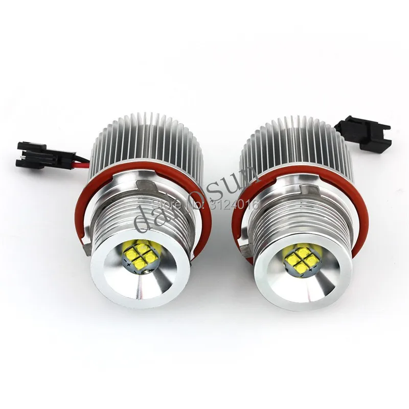 

dahosun 2X LED Angel Eyes 40W Kit for BMW E39 E60 E61 E63 E64 E65 E66 E53 E83 E87 Thicker Al body