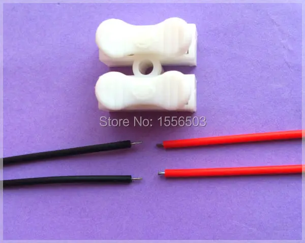 20 шт. 2 контактный 3 пружинный зажим для кабеля с самоблокировкой нажимной белый 2P