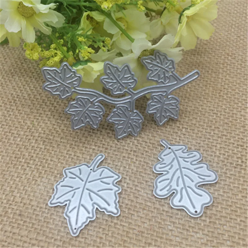 Пресс-формы из кленового листа 3 шт. стальной Трафаретный Скрапбукинг для