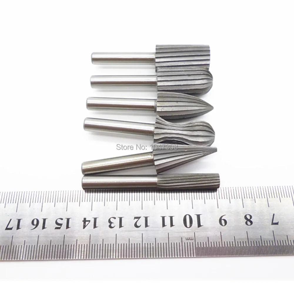 Лот из 6 шт. HSS роторные Заусенцы Набор мм 1/4 &quotрезной нож роторный заусенец файл