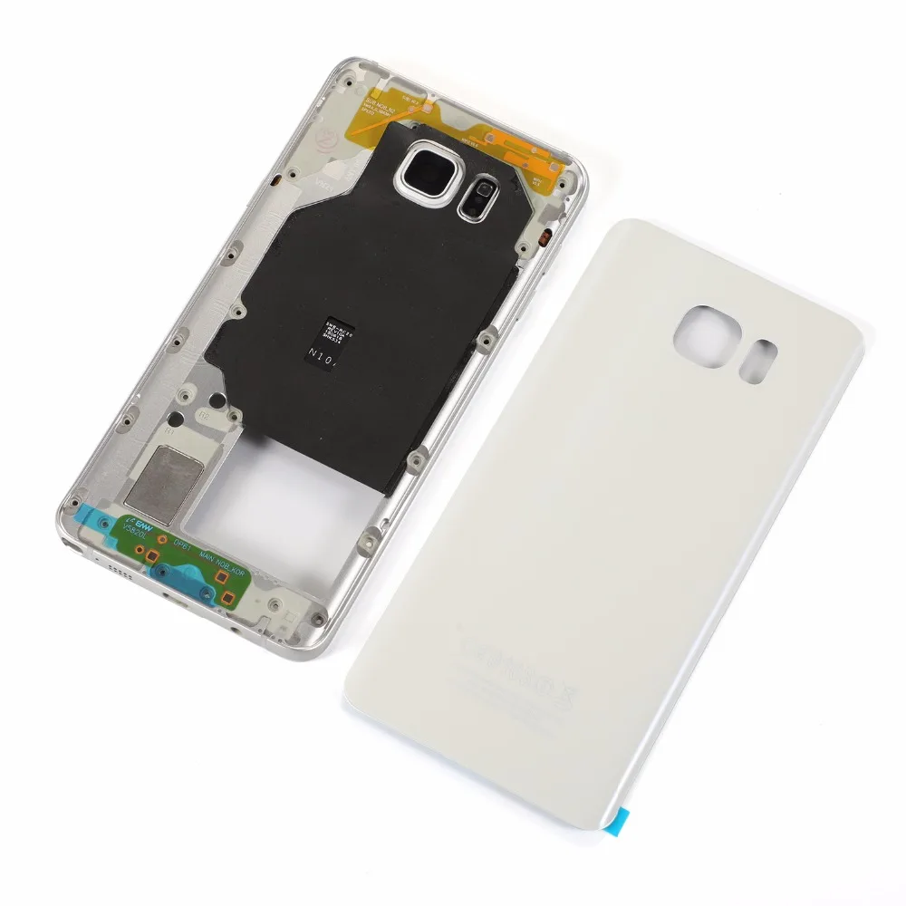 Для Samsung Galaxy Note 5 N920 N920F корпус металлический средняя рамка + стеклянная задняя