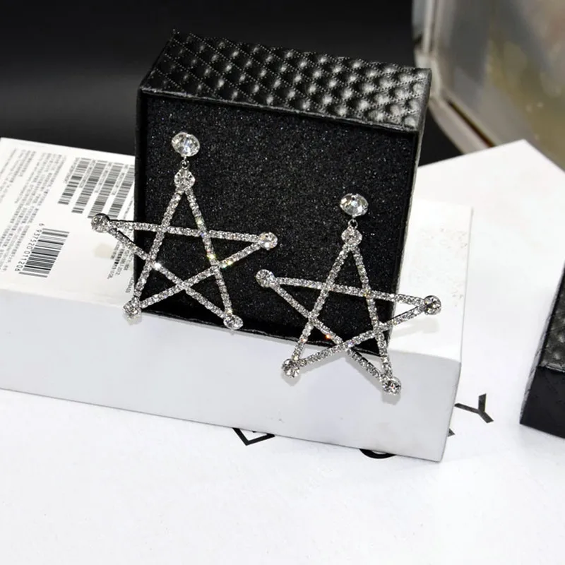 Женские серьги подвески с полыми звездами из латуни|earrings for|dropping earrings for womendrop |