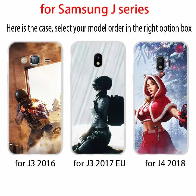 Черный чехол PUBG для телефона Samsung Galaxy j6 J8 J7 J5 J3 J4 Plus 2018 2017 2016 J610 Prime мягкий