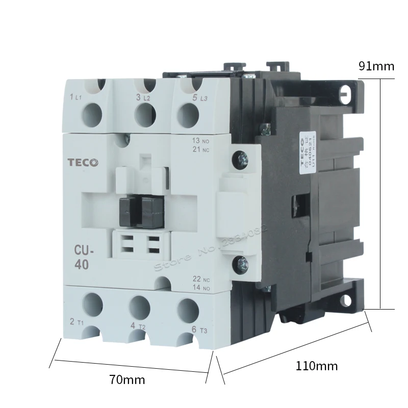 40A 50/60 Гц Ui1000V контактор переменного тока AC24V 380V 220V 110V напряжение катушки CU 40 3NO1NO1NC