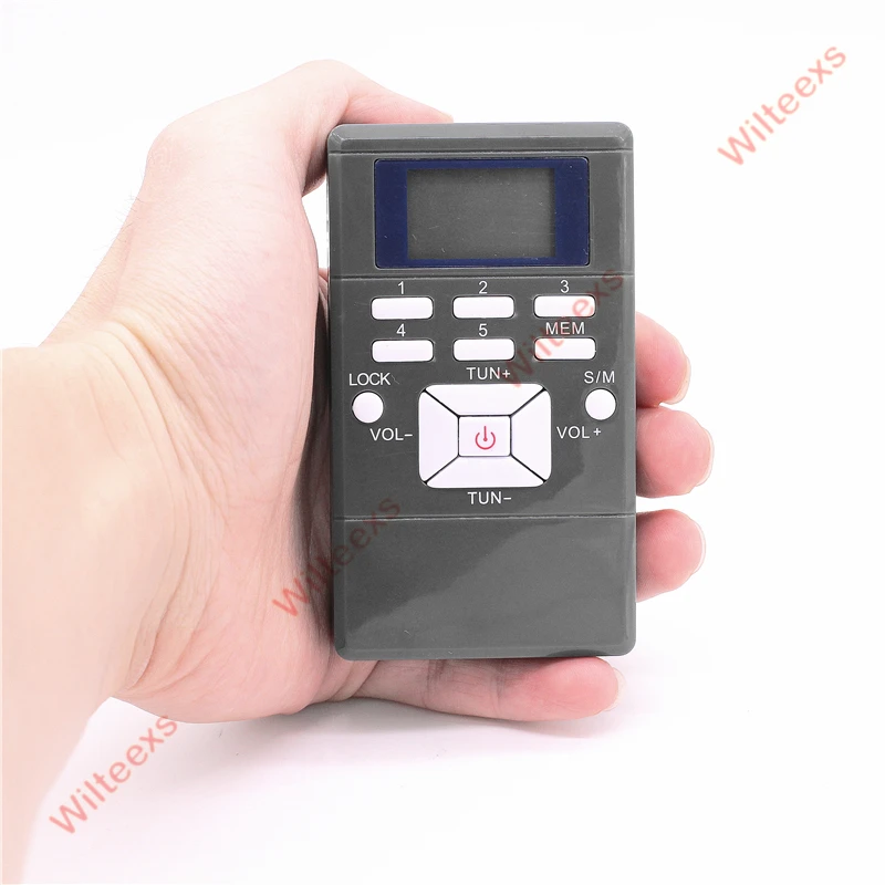 WILTEEXS портативный мини модуляция частоты цифровой светодиодный дисплей FM радио приемник обработка сигнала с наушниками