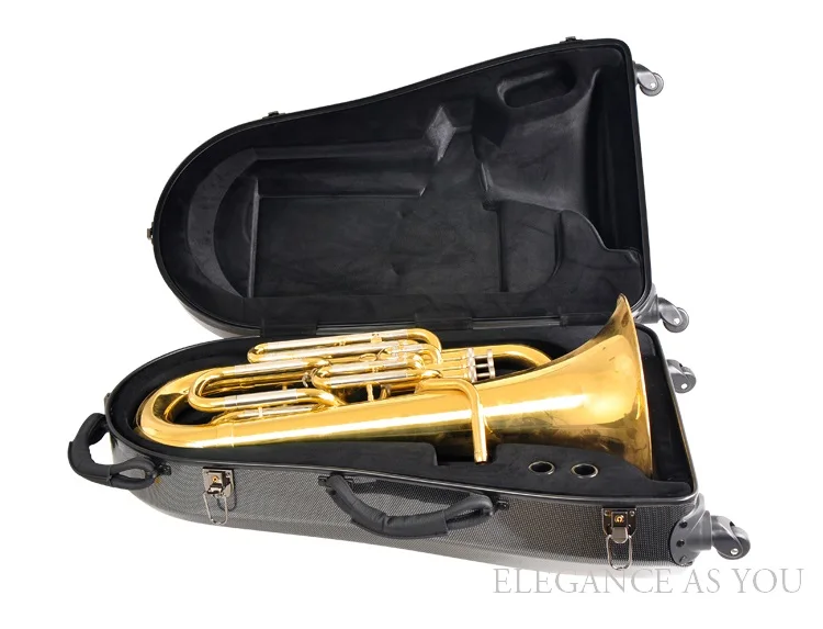 Чехол euphonium ABS Bassoon на нижних колесах с ручкой Contrabassoon алюминиевый латунный духовой инструмент сумка симфонический оркестр Бессон чехол