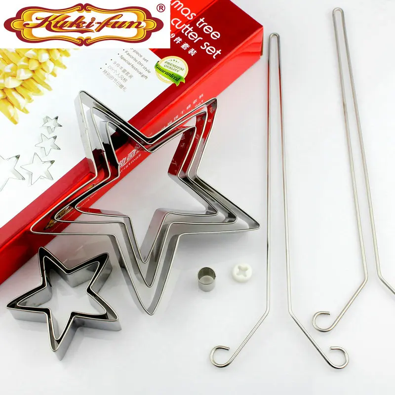 DIY Christmas Tree Shape Cookie Cutter Set Stainless Steel Biscuit Mold Fondant Cake Decorating Tools | Дом и сад