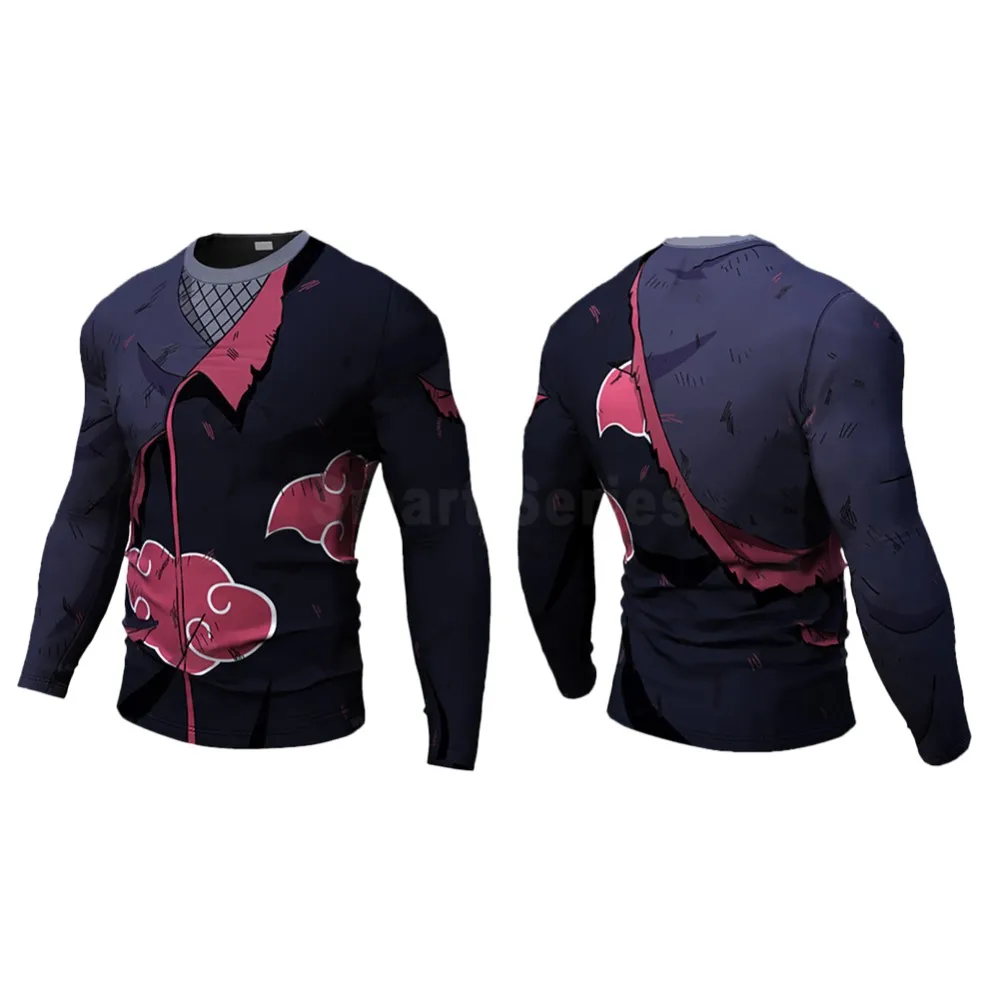

Men's Autumn Cool Breathable Cartoon 3D Anime Cosplay T-Shirts Casual Patchwork Long Sleeve Shirt For Man