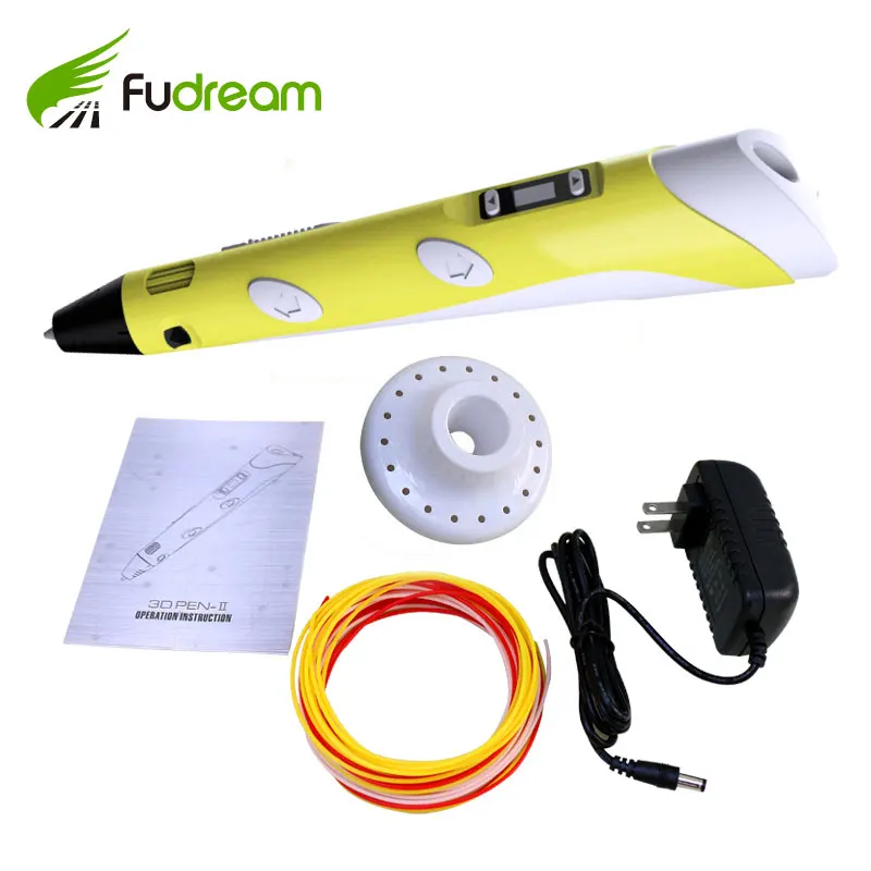 2018 best selling LCD screen 3D drawing pen with plastic bag package and free filament for kids education school use | Компьютеры и