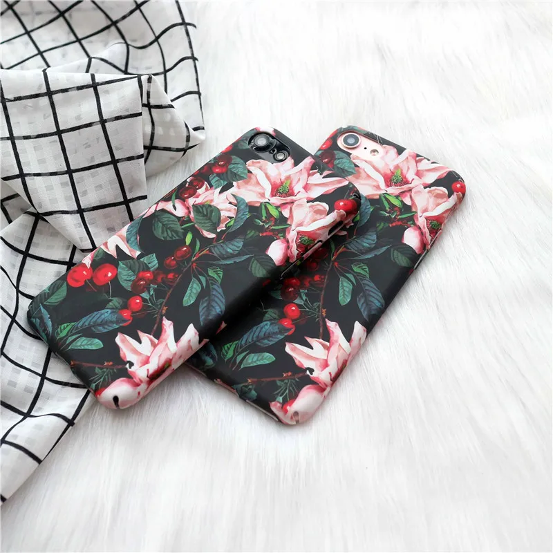 Модный винтажный Чехол для телефона с изображением вишневого дерева iphone 6 6s 7 7plus PC
