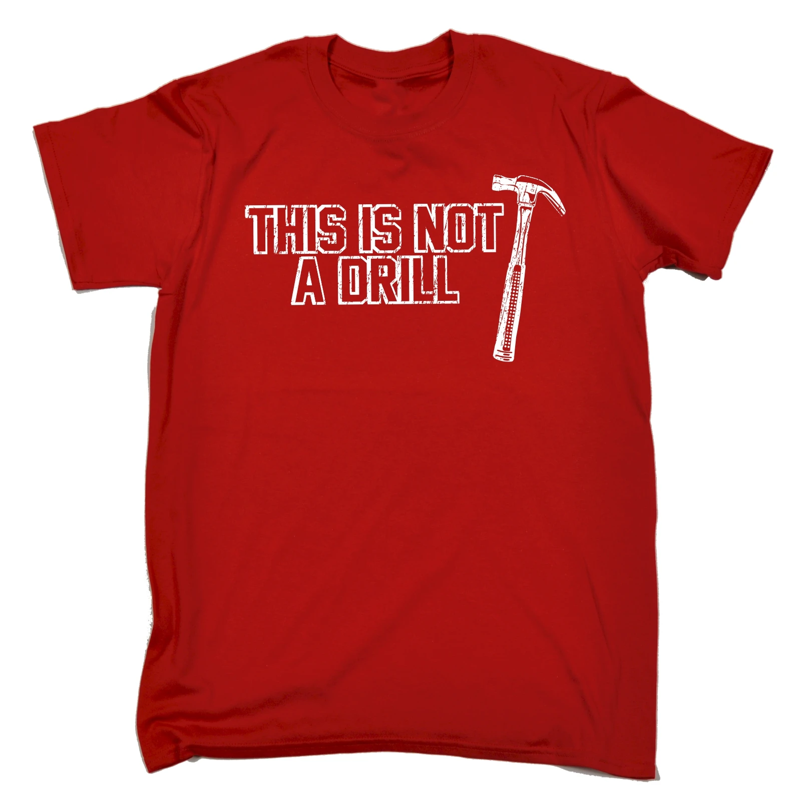Это не дрель Мужская футболка смешной день рождения молоток Diy подарок ему лето