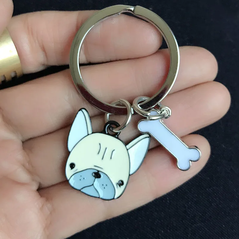 Мини милые металлические брелки с мультяшными животными собаками и кошками
