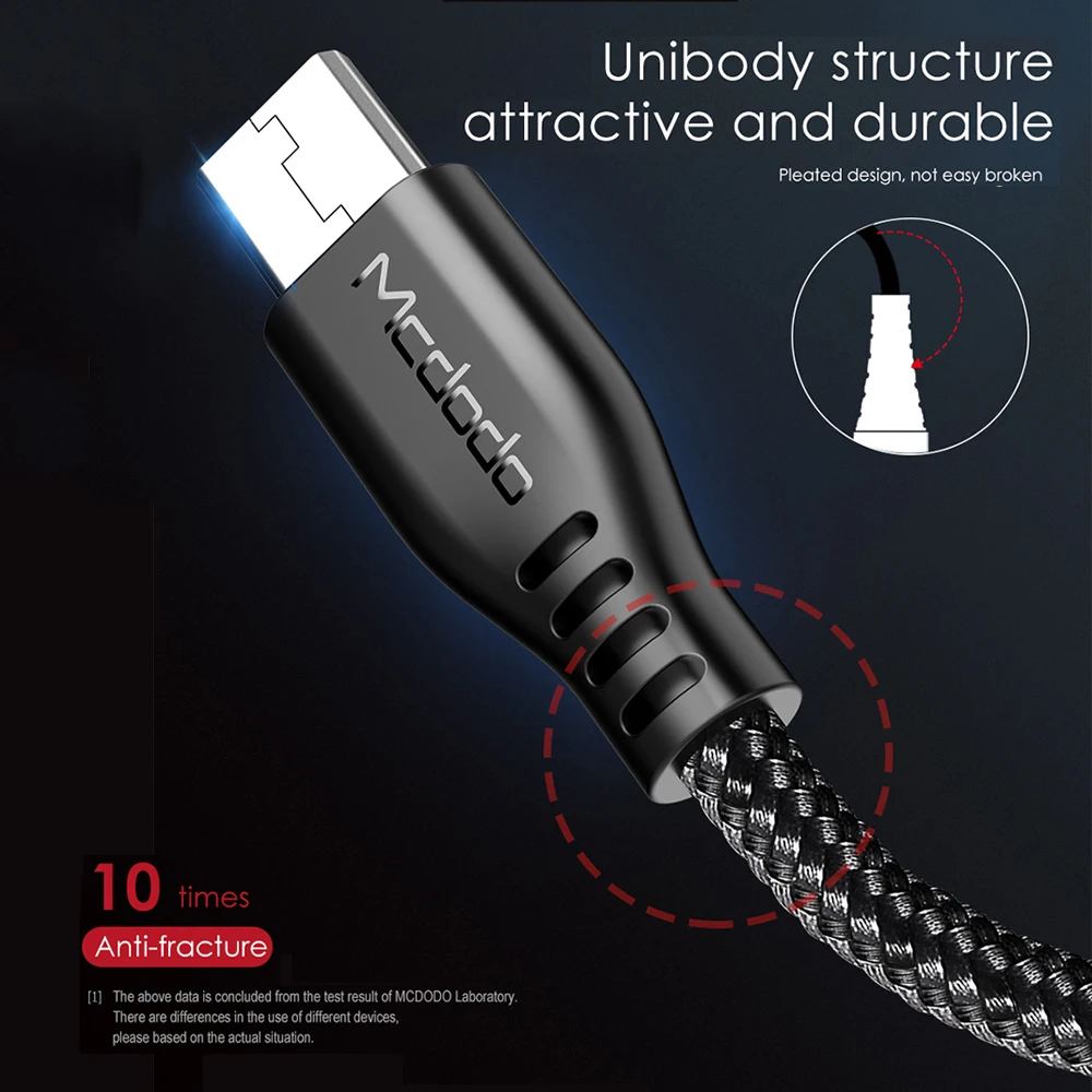 Mcdodo Micro USB кабель 2.4A Быстрая зарядка нейлоновый usb-кабель для передачи данных