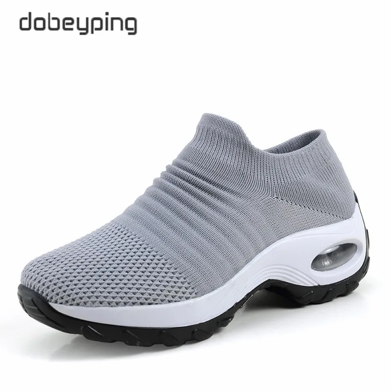 Новая женская летняя обувь дышащие женские кроссовки с сеточкой носки на
