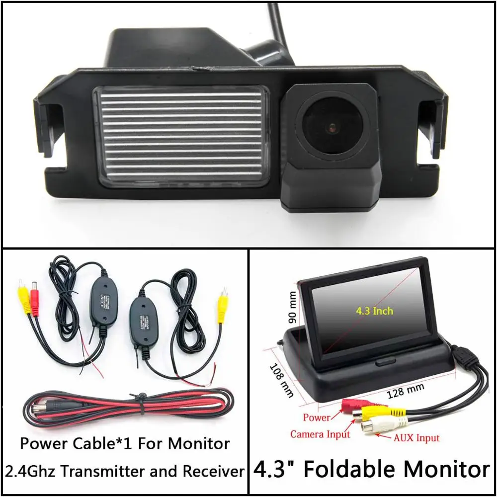 C Wireless 4.3inch F Full HD камера заднего вида для kia plcanto Morning Rio 3 Soul MK1 MK2 Niro DE для hyundai i10 i20 i30 зеркало для парковки автомобиля монитор - Название цвета: C Wireless 4.3inch F