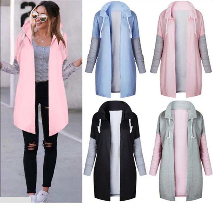 Толстовка на молнии с капюшоном Повседневная хлопковая толстовка и длинным