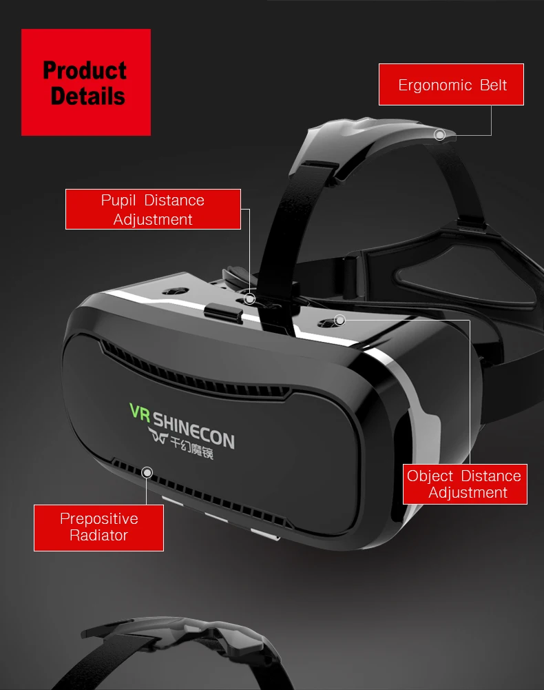 Новинка,, VR Shinecon II 2,0, шлем, картон, виртуальная реальность, 3D очки, мобильный телефон, видео фильм, для смартфона с геймпадом