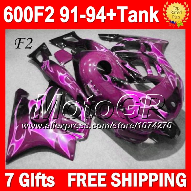 Новый роза розовый пламя для HONDA CBR600F2 91 92 93 94 1991 1994 CBR 600 F2 CBR600 4P1988 1992 1993 цб рф 600F2