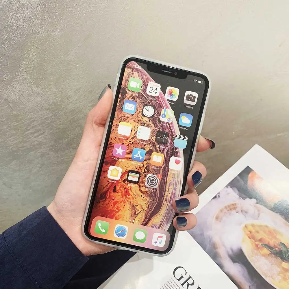 Boucho Phone Case For iphone XS MAX XR X Fashion Conch Shell Colorful Marble Cover 8 7 6 6S Plus 8plus Soft Cases |