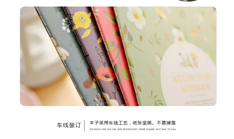 Бесплатная доставка! 1 партия = 12 шт.! Блокнот с цветами и птицами/мягкая копия