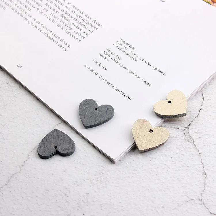 

Heart Wooden Geometric Pendant Eardrop Charms Diy Handmade Material for Earring Necklace Jewelry Components 20pcs