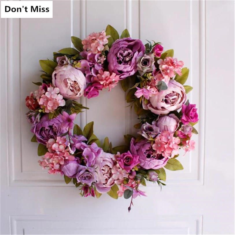 Шелковая Роза пион искусственные цветы венок искусственный цветок Шелковый