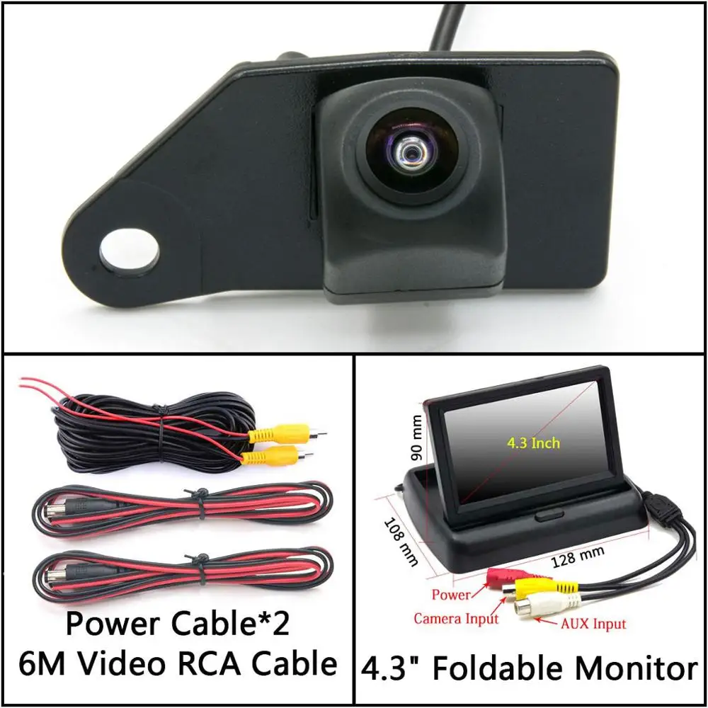 Cam N 4.3 inch Fold 175 градусов HD резервная камера заднего вида для Mitsubishi ASX 2010- RVR 2010~ автомобильный парковочный монитор водонепроницаемый - Название цвета: Cam N 4.3 inch Fold