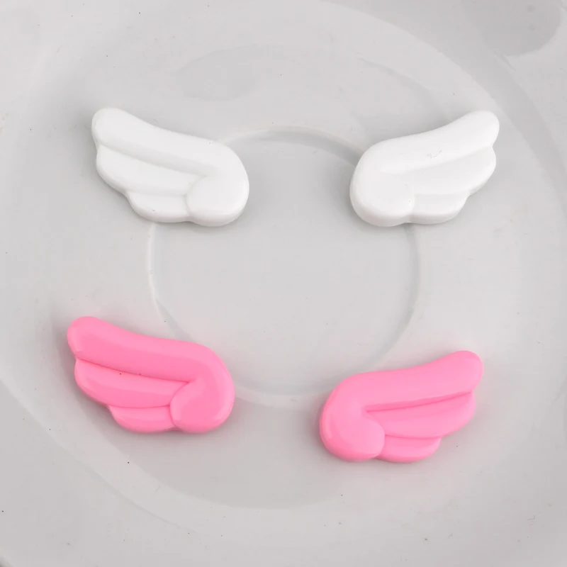 10pc Pink White Wing Resin Flatback Cobochon Findings Diy Handmade Head Rope Necklace Earring Kids Girl Jewelry Accessories F105 | Украшения