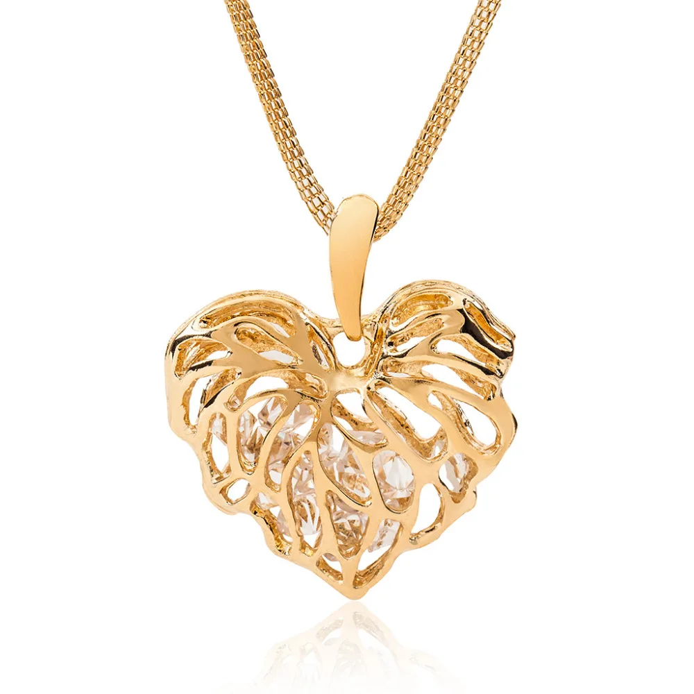 Женское колье с подвеской в виде кленового листа|chain choker|choker rhinestoneheart necklace |