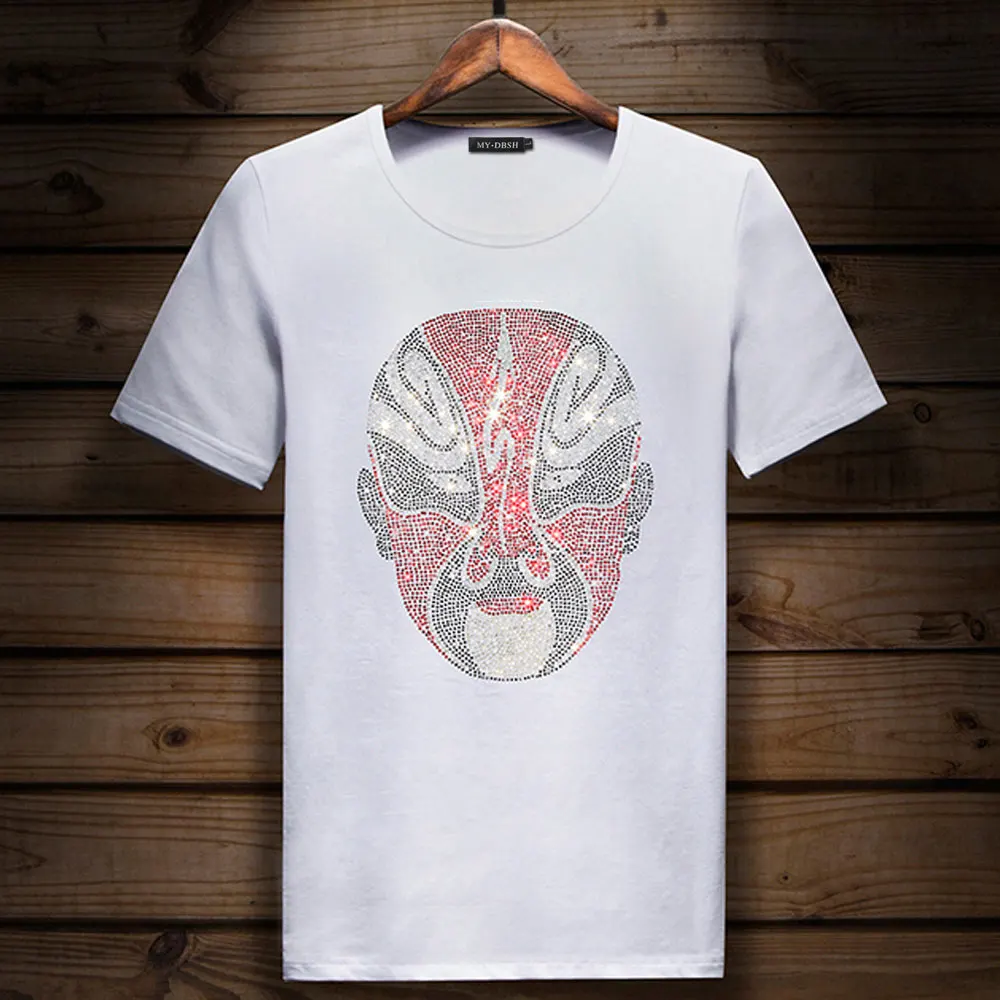 Футболка мужская с коротким рукавом уникальная блестящая принтом Пекинской