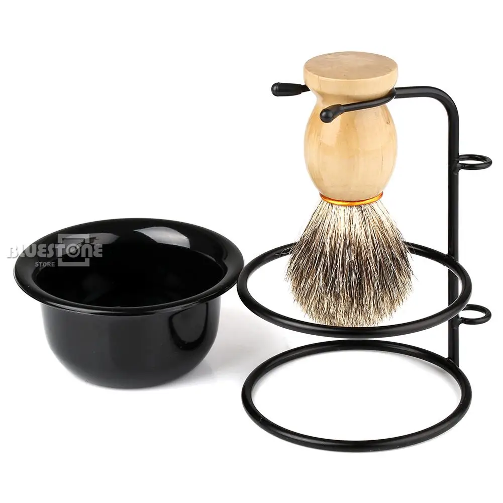 Мужская Подарочная щетка для бритья держатель из нержавеющей стали микс Барсук