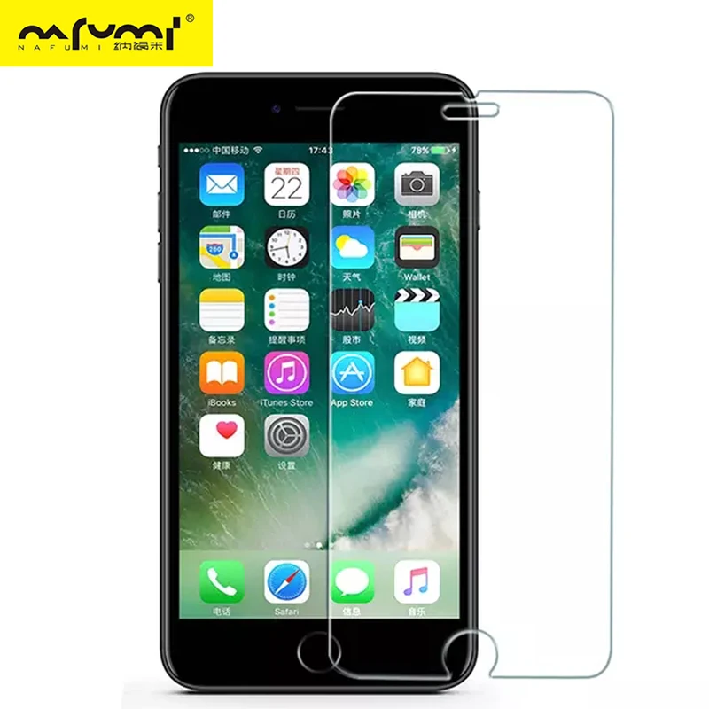Закаленное стекло для iphone 7 plus Защитное экрана 4 5 6 6s se 8 x xr xs max|Защитные стёкла и