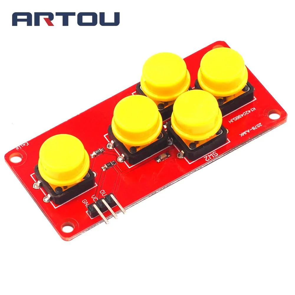 AD клавиатура имитирует модуль с пятью клавишами аналоговая кнопка для arduino плата
