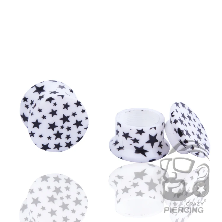 Бесплатная доставка 1 пара акриловых пятиконечных звездочек дизайн винтовых