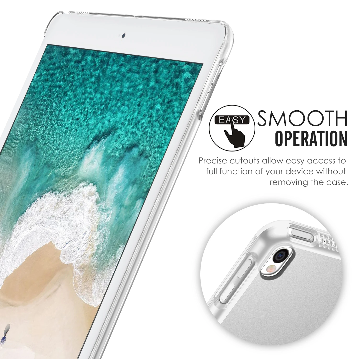 Чехол MoKo для iPad Air(3-го поколения) 10," /iPad Pro 10,5-полупрозрачный тонкий твердый пластиковый бампер протектор/задний, прозрачный