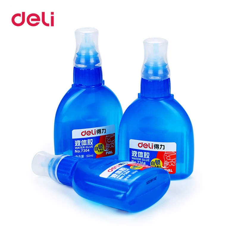 Жидкий клей Water Glue, 50 мл. Deli hard Liquid Glue 50ml. Вода Deli. Жидкий клей синий Deli 50ml 7304.