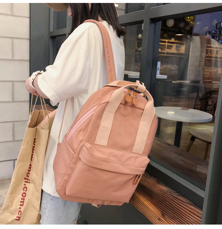 Bag bag female Korean high school students backpack ins wind ancient campus fashion small backpack