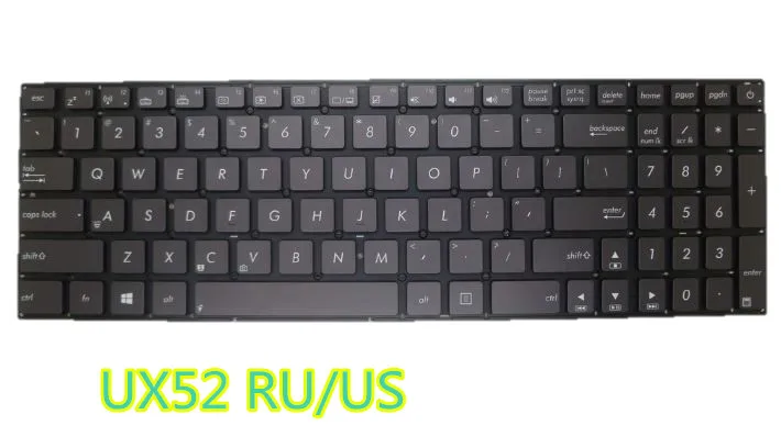 Клавиатура для ноутбука ASUS UX52 коричневый Россия RU/США 9Z. N8SBU. G0R 0KNB0 6622RU00 0KN0 NP1RU13