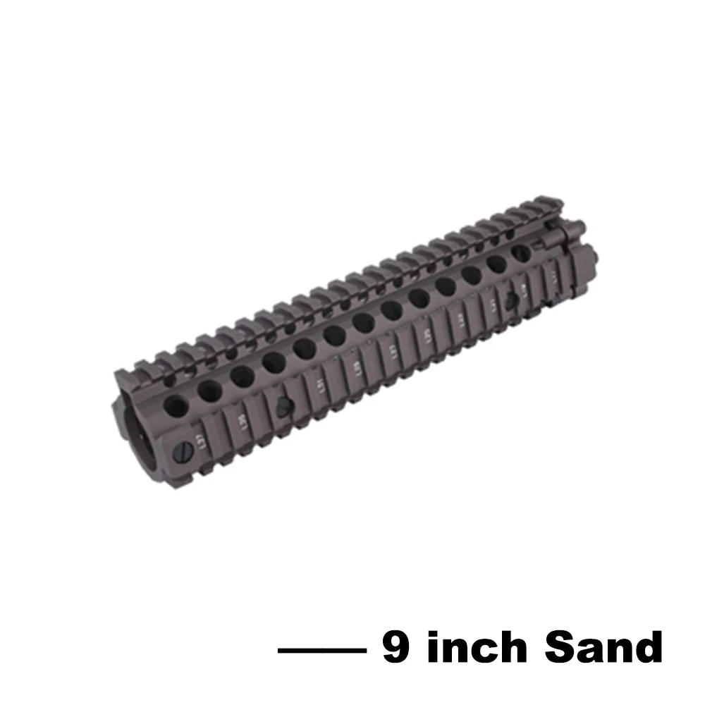 9 inch Tan Алюминиевое жесткое пальто анодированное MK18 RISII " 9" 1" страйкбол Handguard черный CB тактический рельс для AR AEG страйкбол M4A1 Пейнтбол - Цвет: 9 inch Tan