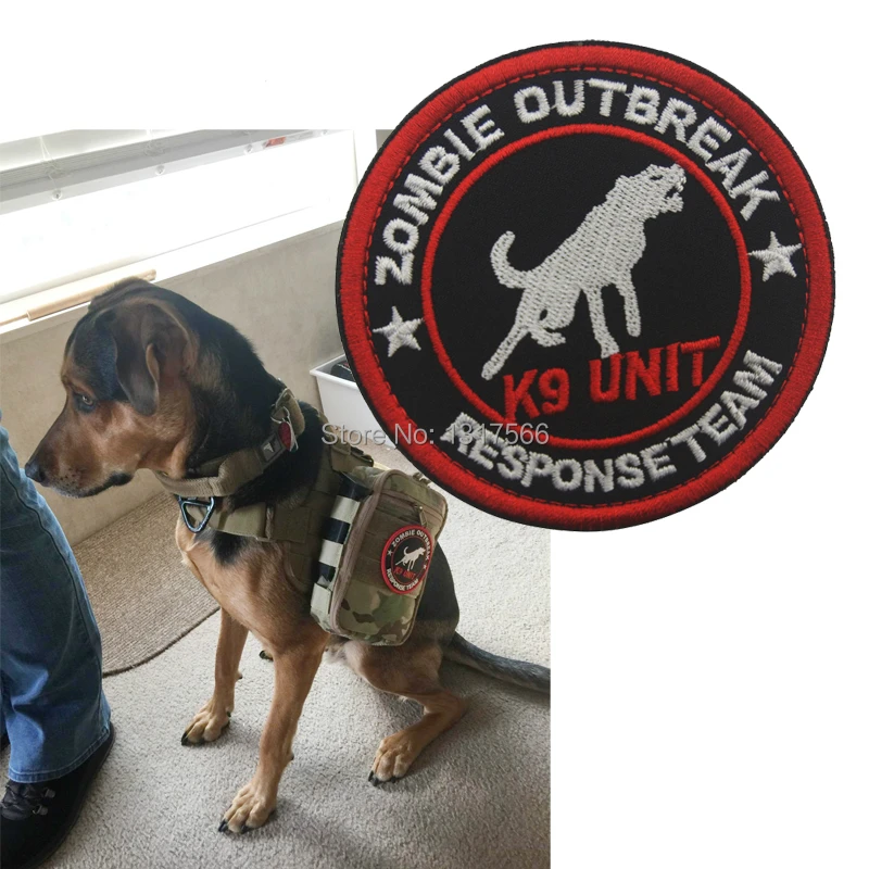 Вышитый патч с собакой Service Dog K9 вышитый военная ткань наклейка аппликация для