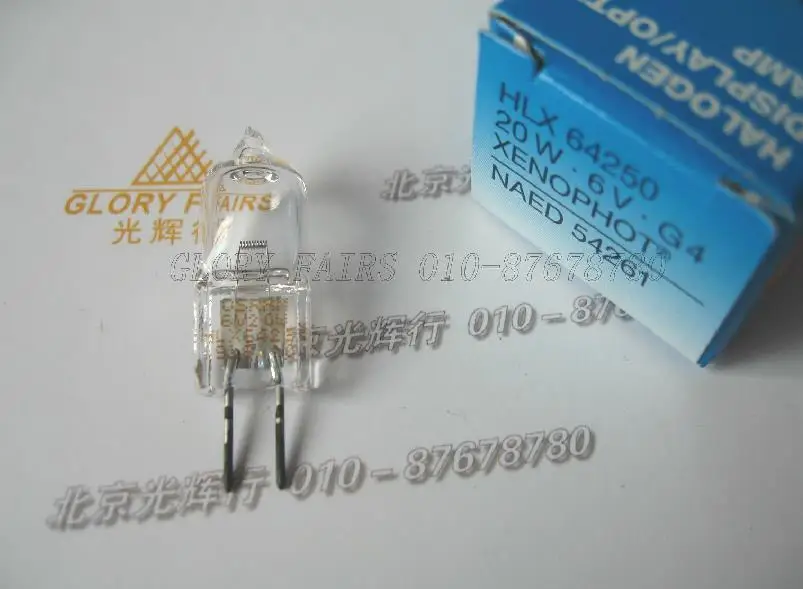 5 шт. 64250 HLX 20 Вт 6 В G4 JC галогенная лампа HLX64250 6V20W NAED 54261 Проектная лампа|halogen lamp|g4 jcg4