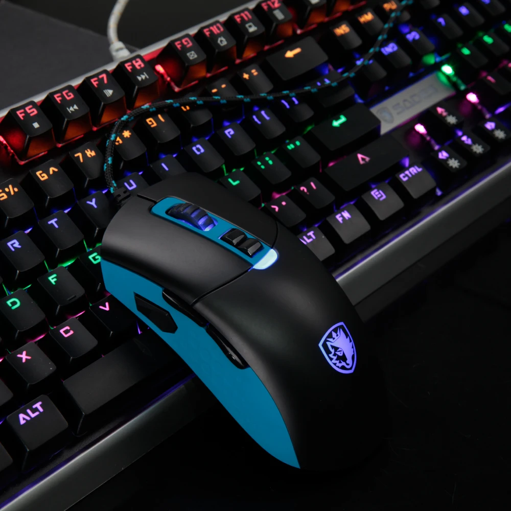 SADES S16 игровая мышь GUNBLADE 4 уровня геймер Проводная 3000 точек/дюйм 8 кнопок