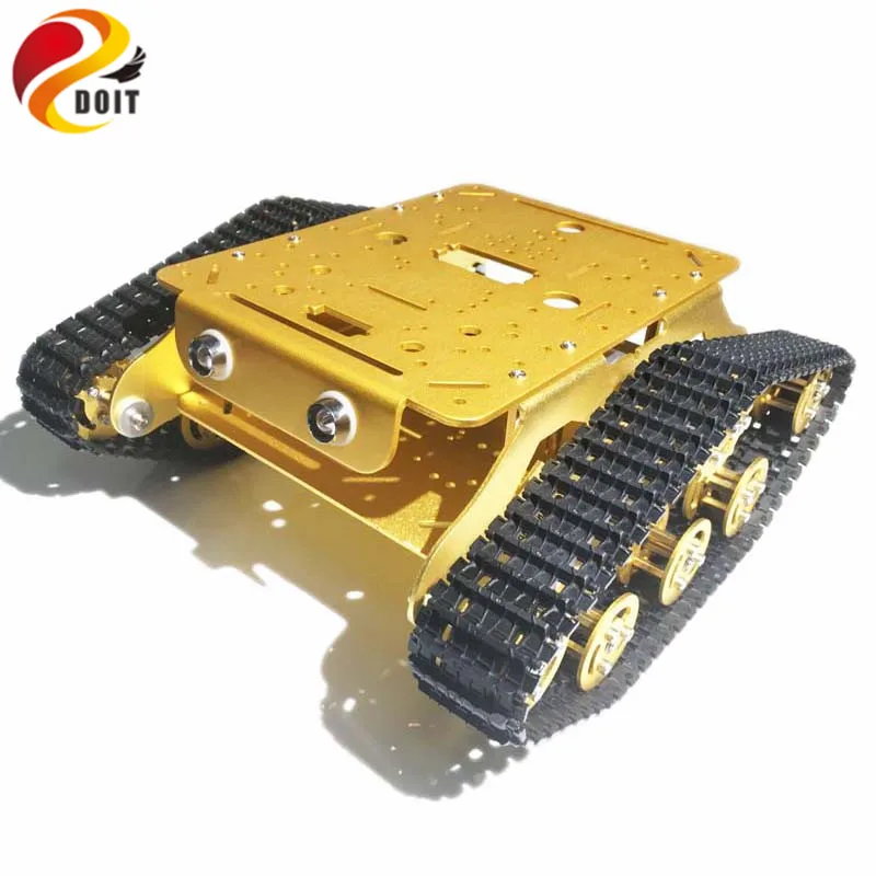 Металлический гусеничный робот бак TSD300 с амортизацией отверстием для интерфейса