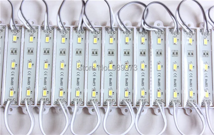 200 шт./лот 5630 3 Светодиодные модули белый модуль водонепроницаемый IP68 DC12V