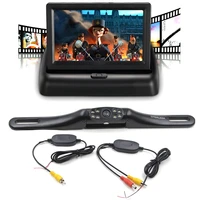 4 3 inch car wireless monitor 2 video input for car rear view camera vehicle parking reversing image input assistance system